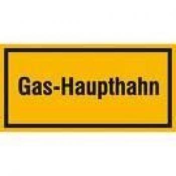 Schild Gas-Haupthahn