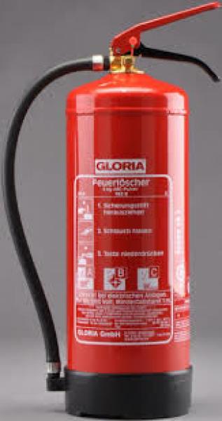 Feuerlöscher 12 KG ABC Pulver Dauerdruck Gloria PD 12 GA
