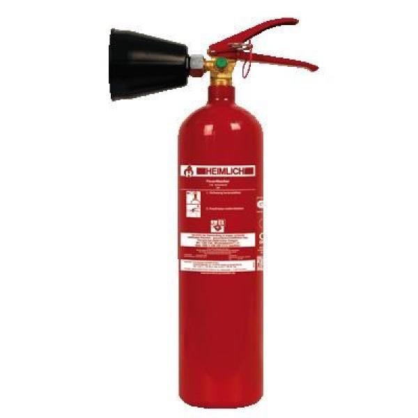 Feuerlöscher Heimlich / Minimax 2 KG Co2/Kohlendioxid mit Halterung TYP K2 H-5