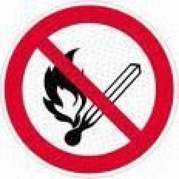 Schild Feuer Verboten Folie selbstklebend
